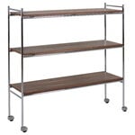 Side & end tables, Heritage Console 99.3, chrome - walnut, Brown