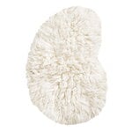 Wool rugs, Residue Shaggy rug, 180 x 270 cm, bone white, White