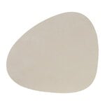 Tovagliette, Tovaglietta Curve, 37 x 44 cm, pelle Nupo bianco perla, Bianco