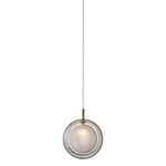 Bomma Lens Single pendant, white - gold