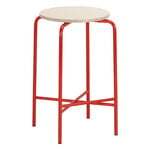 Moderno bar stool, low, red - birch