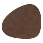 Tovagliette, Tovaglietta Curve, 37 x 44 cm, pelle Nupo marrone scuro, Marrone