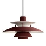 Louis Poulsen PH 5 Mini Monochrome pendant, burgundy