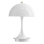 Louis Poulsen Panthella 160 Portable table lamp, Anniversary Edition, brass - white