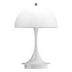 Louis Poulsen Lampe de table Panthella 160 Portable V3, blanc opale