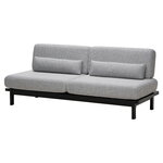 Hetki sofa bed, black base - grey Muru 470