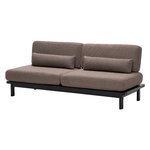 Hetki sofa bed, black base - brown Muru 475