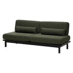 Hetki sofa bed, black base - green Muru 482