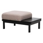 Poufs et repose-pieds, Repose-pieds Hetki, structure noire - Muru 464 nude, Noir