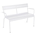 Outdoor benches, Luxembourg 2-seater bench, cotton white, White
