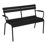 Outdoor benches, Luxembourg 2-seater bench, liquorice, Black