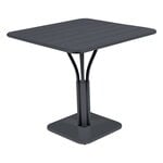 Patio tables, Luxembourg table, 80 x 80 cm, with pedestal, anthracite, Grey