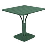 Fermob Luxembourg table, 80 x 80 cm, with pedestal, cedar green
