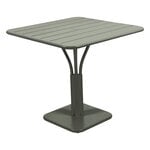 Patio tables, Luxembourg table, 80 x 80 cm, with pedestal, rosemary, Green