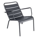 Outdoor lounge chairs, Luxembourg low armchair, anthracite, Gray