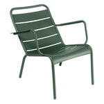 Outdoor lounge chairs, Luxembourg low armchair, cedar green, Green