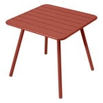 Patio tables, Luxembourg table, 80 x 80 cm, red ochre, Red