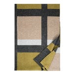Lapuan Kankurit Ruusa villahuopa, 130 x 200 cm, beige - oliivi - harmaa