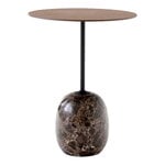Coffee tables, Lato LN8 coffee table, walnut - Emperador marble, Brown
