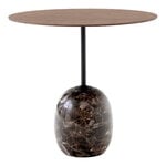 Coffee tables, Lato LN9 coffee table, walnut - Emperador marble, Brown