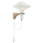 , Wall lamp 204, light oak, White