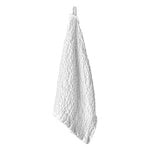 Asciugamani da bagno, Asciugamano Li in lino, trama a cialda, 50 x 70 cm, bianco, Bianco