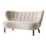 &Tradition Little Petra VB2 sofa, Moonlight sheepskin - oiled walnut