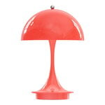 Lampen für Kinder, Panthella 160 Portable Metal V2 Tischleuchte, Korallenrosa, Rot