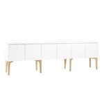 TV stands, Fuuga TV table with doors, white - oak, White
