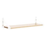 Scaffali da parete, Mensola a muro Classic, 100 x 30 cm, bianco - naturale, Bianco