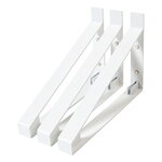 Wall shelves, Classic wall shelf bracket, 30 cm, 3 pcs, white, White