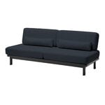 Hetki sofa bed, black base - dark grey Muru 477