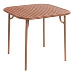 Patio tables, Week-end table, 85 x 85 cm, terracotta, Brown