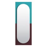 Miroirs muraux, Miroir Wander, 67 x 176 cm, émeraude - cerise, Rouge