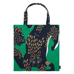Bags, Pieni Ilves bag, 44 x 43 cm, green - off-white - dark blue, Multicolour