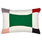 Fodere per cuscino, Fodera per cuscino Almena, 40 x 60 cm, bianco - verde - grigio, Bianco
