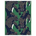 Marimekko fabrics, Ilves cotton panama fabric, green - blue - light brown, Multicolour