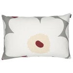 Cushion covers, Unikko cushion cover, 40 x 60 cm, l.grey-white - d. red - yellow, White