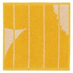 Hand towels & washcloths, Vesi Unikko mini towel, spring yellow - ecru, Yellow