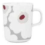 Cups & mugs, Oiva - Unikko mug, 2,5 dl, l. grey - white - red - yellow, White