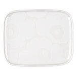 Plates, Oiva - Unikko plate, 15 x 12 cm, off white - white, White