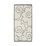 Asciugamani, Asciugamano Piirto Unikko, 50 x 100 cm, avorio - nero, Bianco