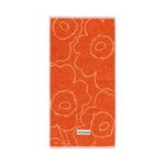 Hand towels, Piirto Unikko hand towel, 50 x 100 cm, burnt orange - light pink, Orange