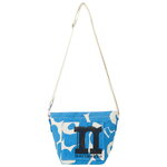 Mono Mini Crossbody Unikko shoulder bag, cotton - light blue