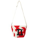 Mono Mini Crossbody Pulloposti shoulder bag, cotton - red