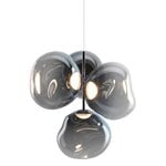 Melt Chandelier Small riippuvalaisin, LED, nikkeli