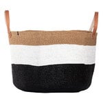 Mifuko Kiondo basket with handles, XXL, duo black