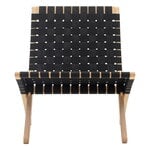 Armchairs & lounge chairs, MG501 Cuba lounge chair, oiled oak - black webbing, Black