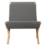 Outdoor lounge chairs, MG501 Cuba outdoor lounge chair, teak - Charcoal 1402, Gray