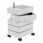 360° drawer unit, 5 drawers, white